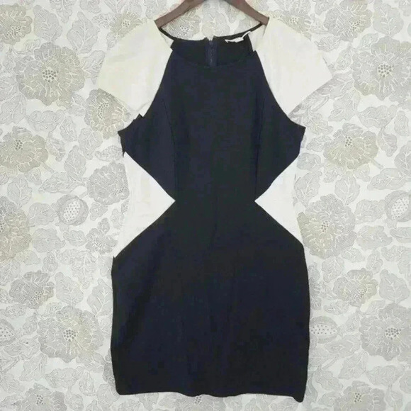 erin fetherston Geometric print Cap sleeve crewneck Mini Sheath dress 12 - Picture 1 of 7